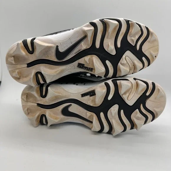 Nike Vapor FastFlex Baseball Cleats Youth Size 1.5Y Athletic Black White Shoes - Picture 7 of 7